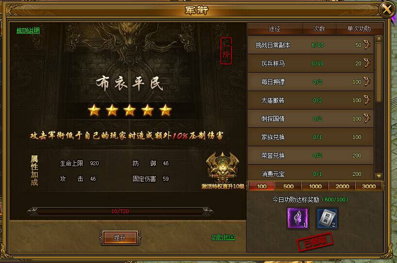 嗜魂OnLine軍銜